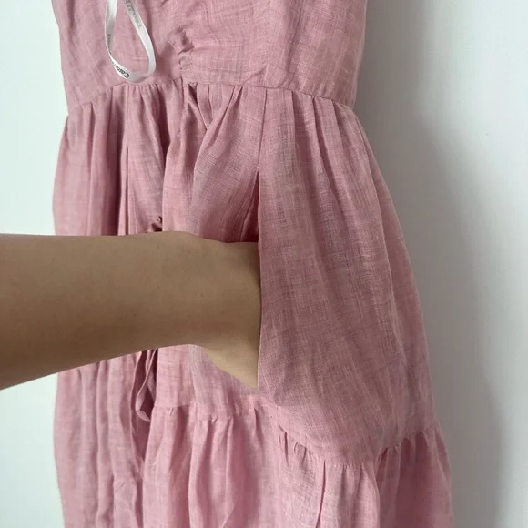 Elegant Pink Strappy Dress - Picture 4 of 6